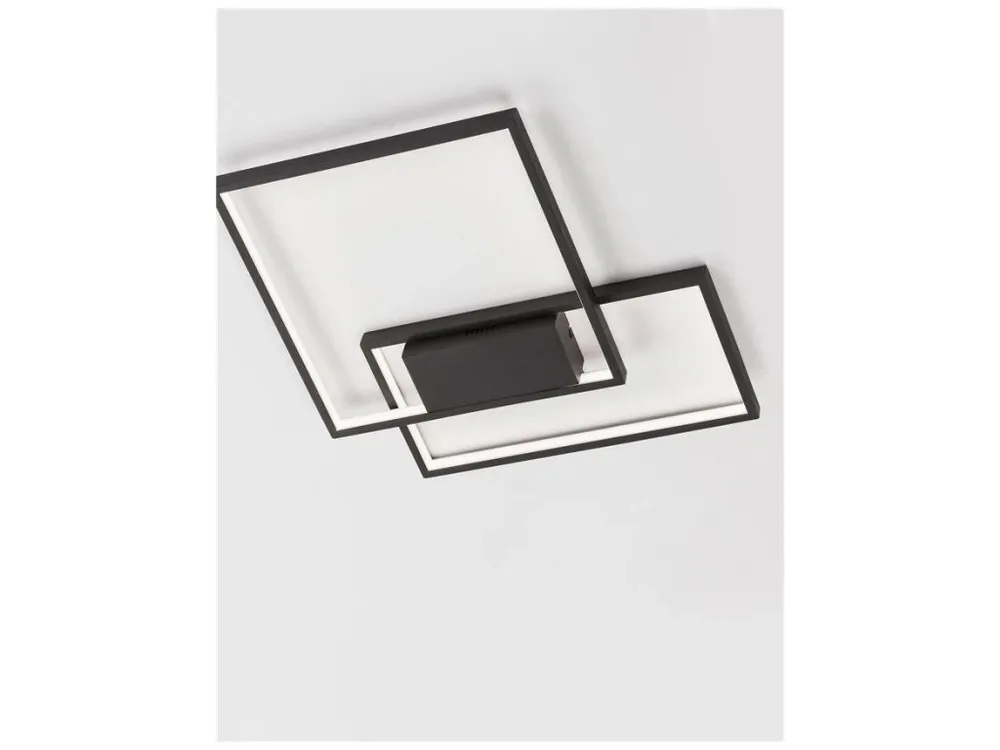 Hit Sezóny Stropní svítidlo PORTO černá ocel hliník a akryl LED 30W 230V 3000K IP20 stmívatelné - NOVA LUCE