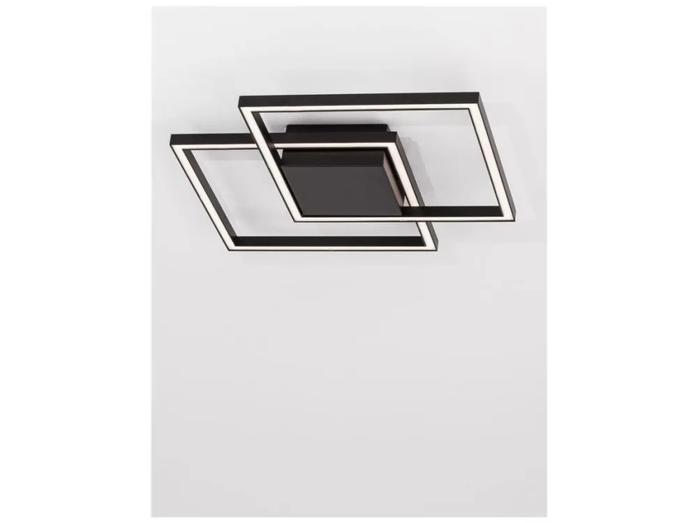 Stropní svítidlo BILBAO matný černý hliník a akryl LED 25W 230V 3000K IP20 - NOVA LUCE Finální Výprodej