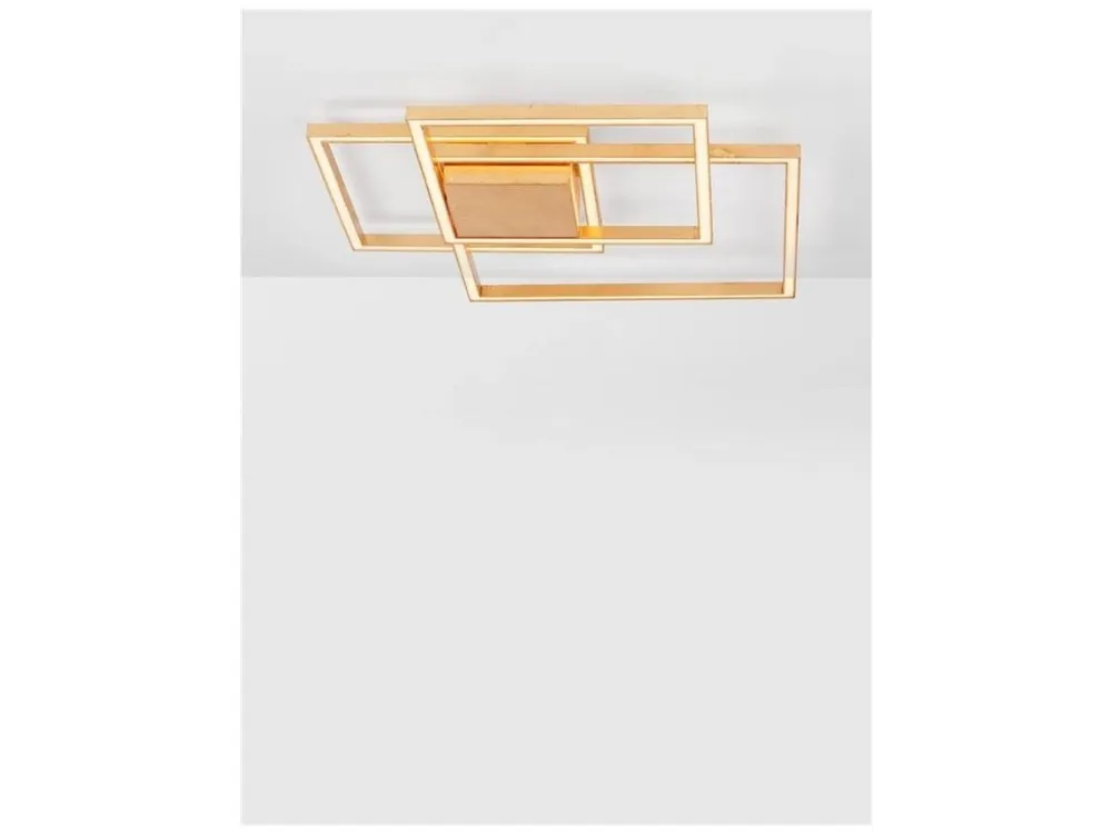 Stropní svítidlo BILBAO plátkovaný zlatý hliník a akryl LED 42W 230V 3000K IP20 stmívatelné - NOVA LUCE Sezónní Sleva