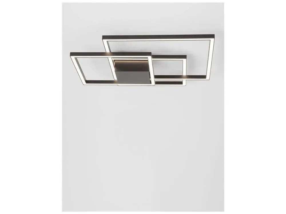 Rychlé Dodání Stropní svítidlo BILBAO matný černý hliník a akryl LED 42W 230V 3000K IP20 stmívatelné - NOVA LUCE