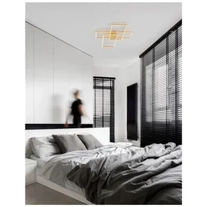 Stropní svítidlo BILBAO plátkovaný zlatý hliník a akryl LED 55W 230V 3000K IP20 stmívatelné - NOVA LUCE Nejprodávanější