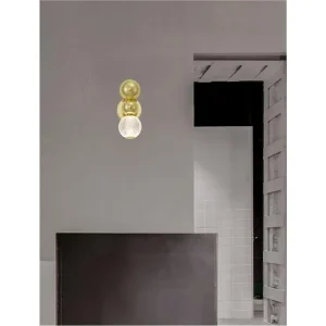 Nástěnné svítidlo BRILLE zlatý hliník a sklo LED 4W 230V 3200K IP20 - NOVA LUCE Víkendová Akce