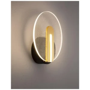Levný Nástěnné svítidlo GENTI černý a zlatý hliník a akryl LED 1x7W 230V 3000K IP20 - NOVA LUCE