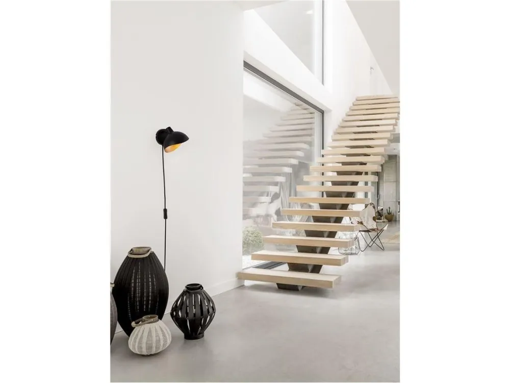 Autentický Nástěnné svítidlo GEETI matná černá a zlatý kov E14 1x5W 230V IP20 bez žárovky - NOVA LUCE