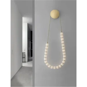 Horká Nabídka Nástěnné svítidlo PERLA zlatý kov a opálové sklo LED 50W 230V 3000K IP20 stmívatelné - NOVA LUCE