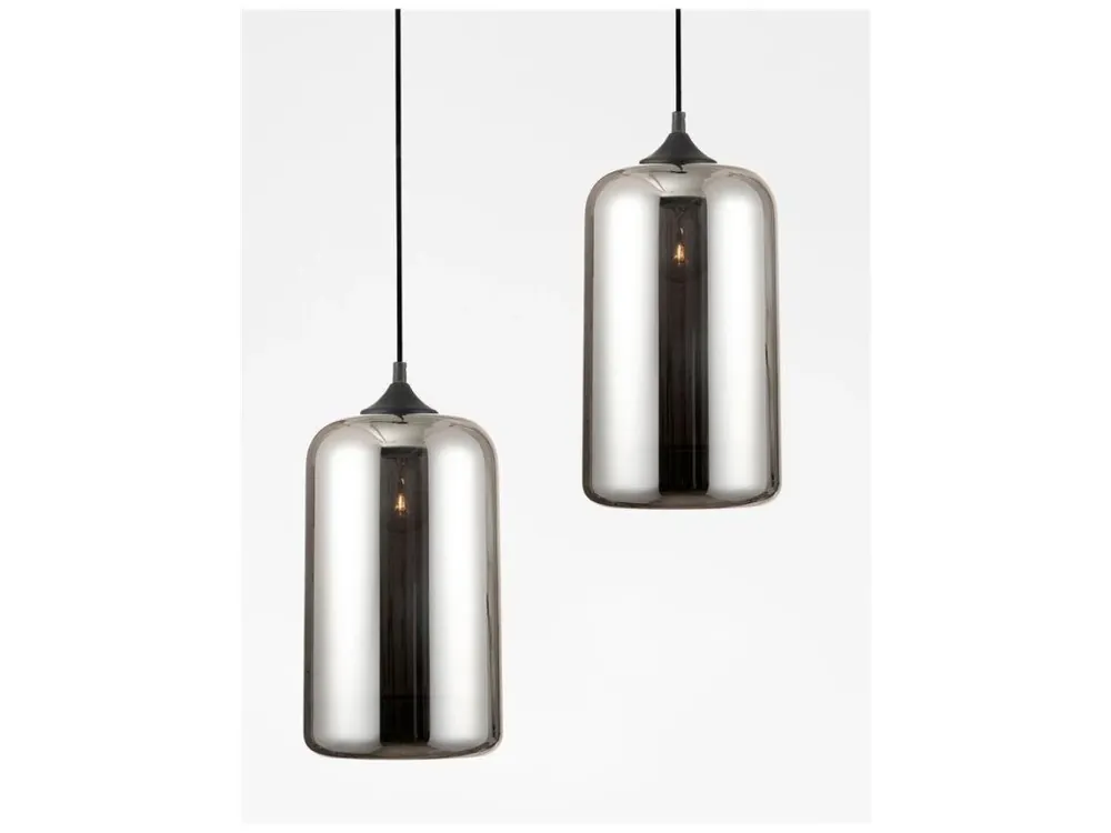 Závěsné svítidlo SAVAZ chromové sklo černý kov černý kabel E27 1x12W 230V IP20 bez žárovky - NOVA LUCE Super Cena