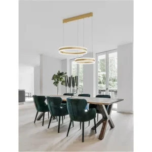 Závěsné svítidlo AGOS zlatý hliník a akryl LED 124W 230V 3000K IP20 stmívatelné - NOVA LUCE Ověřený