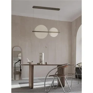 Bezpečná Platba Závěsné svítidlo NOAH kávově hnědý hliník a akryl LED 42W 230V 3000K IP20 stmívatelné - NOVA LUCE