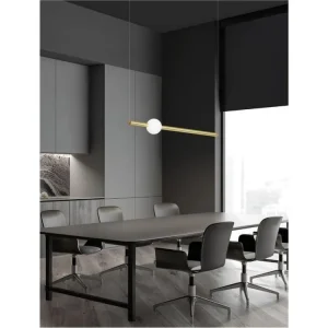 Závěsné svítidlo NEUTRON zlatý hliník a akryl LED 10W 230V 3000K IP20 - NOVA LUCE Výhodná Nabídka