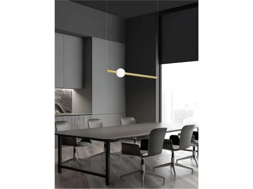 Závěsné svítidlo NEUTRON zlatý hliník a akryl LED 10W 230V 3000K IP20 - NOVA LUCE Výhodná Nabídka