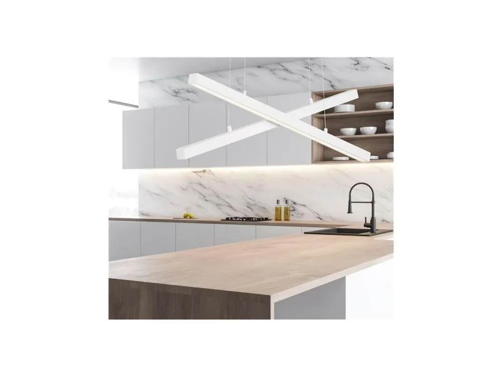 Zlevněný Závěsné svítidlo X-LINE bílý hliník a akryl LED 40W 230V IP20 3000K stmívatelné - NOVA LUCE