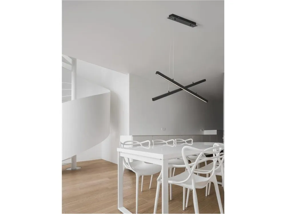 Sezónní Sleva Závěsné svítidlo X-LINE černý hliník a akryl LED 40W 230V IP20 3000K stmívatelné - NOVA LUCE
