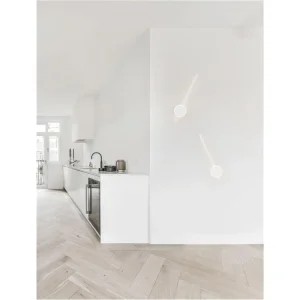 Nástěnné svítidlo CLOCK LED bílý hliník 3000K 12+6W - NOVA LUCE Nejlepší Volba