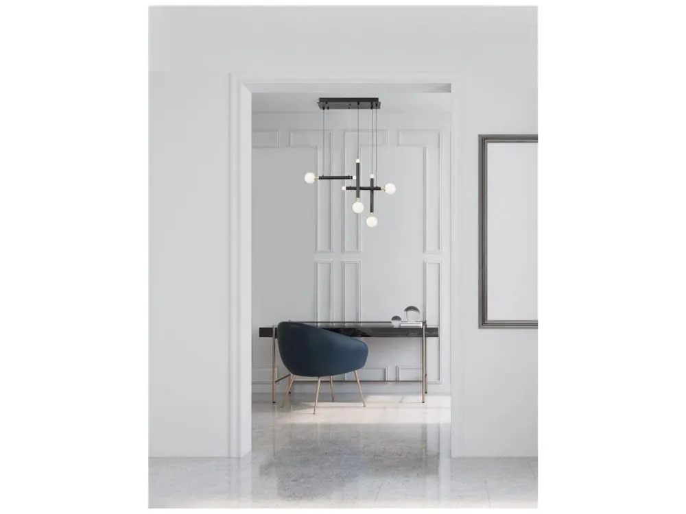 Nová Kolekce Závěsné svítidlo CAYO opálové sklo a akryl mosaz a černý hliník LED 20W 230V 3000K IP20 - NOVA LUCE