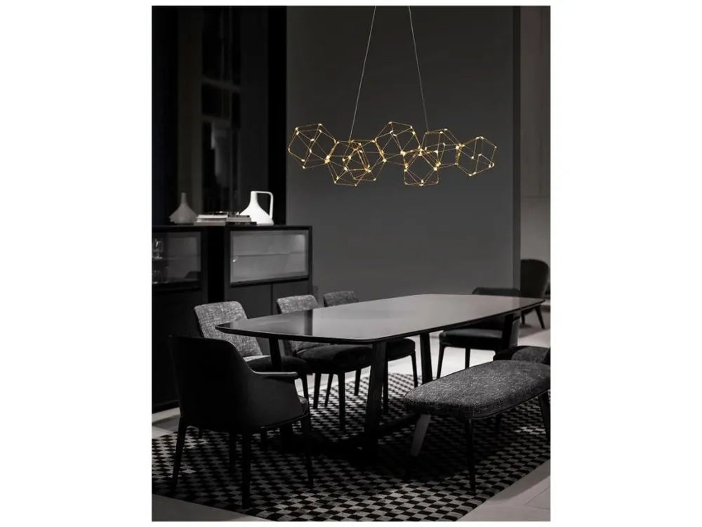 Závěsné svítidlo NEBULA zlatý kov LED 33.6W 230V 3000K IP20 - NOVA LUCE Nízká Cena