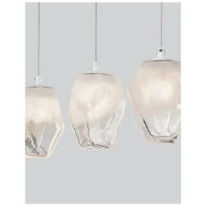 Závěsné svítidlo ICE bílé sklo s přechody a bílý kov G9 5x5W 230V IP20 bez žárovky - NOVA LUCE Top Prodej