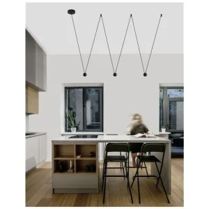 Závěsné svítidlo NOCCI černý hliník černý kabel LED 3x4.5W 230V 3000K IP20 - NOVA LUCE Akce