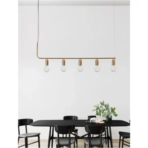 Aktuální Závěsné svítidlo VEDA mosazný kov a čiré sklo G9 5x6W 230V IP20 bez žárovky - NOVA LUCE