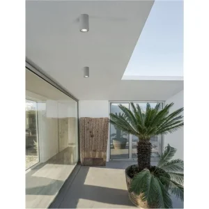 Venkovní stropní svítidlo EMILE šedý beton skleněný difuzor LED 5W 3000K 120-230V IP65 - NOVA LUCE Časově Omezené