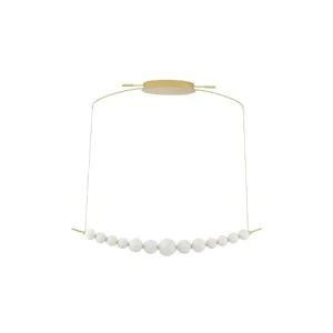 Nízká Cena Závěsné svítidlo PERLA zlatý kov a opálové sklo LED 32W 230V 3000K IP20 stmívatelné - NOVA LUCE