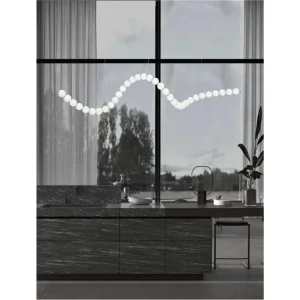 Objednat Nyní Závěsné svítidlo PERLA chromovaný kov a opálové sklo LED 99W 230V 3000K IP20 vč. dálkového ovládání stmívatelné - NOVA LUCE