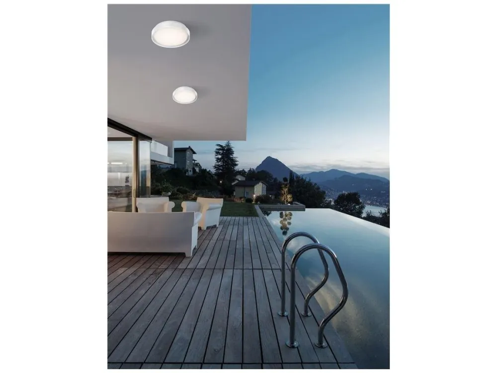 Levný Venkovní stropní svítidlo OLIVER bílý hliník akrylový difuzor LED 20W 3000K 100-240V 92st. IP65 - NOVA LUCE