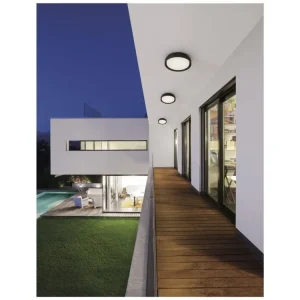 Horká Nabídka Venkovní stropní svítidlo OLIVER černý hliník akrylový difuzor LED 20W 3000K 100-240V 92st. IP65 - NOVA LUCE