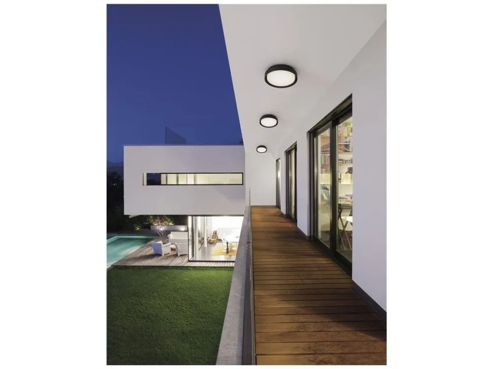Horká Nabídka Venkovní stropní svítidlo OLIVER černý hliník akrylový difuzor LED 20W 3000K 100-240V 92st. IP65 - NOVA LUCE