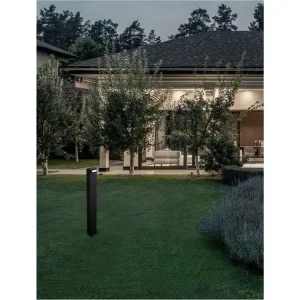 Venkovní sloupkové svítidlo ZELDA černý hliník a akrylový difuzor proti oslnění LED 9W 3000K 100-240V IP65 - NOVA LUCE Ověřený
