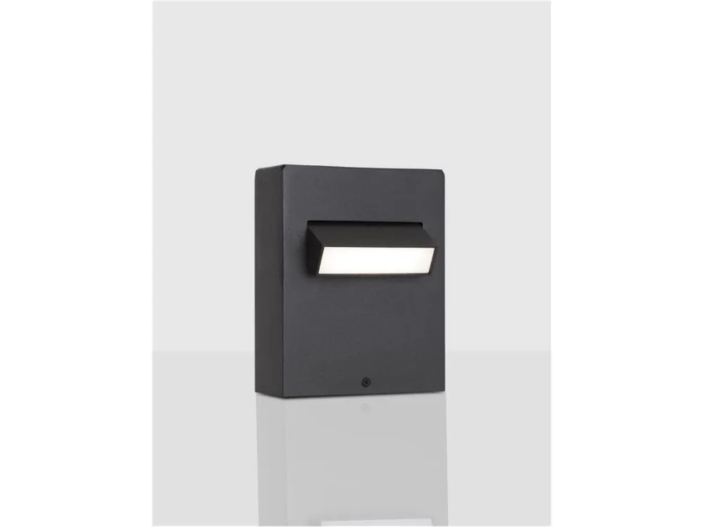 Nízká Cena Venkovní sloupkové svítidlo ZELDA černý hliník a akrylový difuzor proti oslnění LED 6W 3000K 100-240V IP65 - NOVA LUCE
