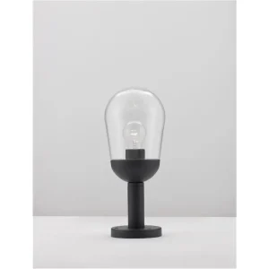 Dokud Zásoby Vydrží Venkovní sloupkové svítidlo OMIKA tmavě šedý hliník a čiré sklo E27 1x12W 220-240V bez žárovky IP54 - NOVA LUCE