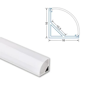 Rohový hliníkový profil RS2 16x16mm včetně mléčného difuzoru 200cm Ověřený