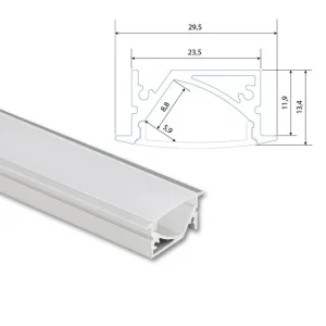 Vestavný hliníkový profil VA 30x14mm, včetně mléčného difuzoru, 200cm Víkendová Akce