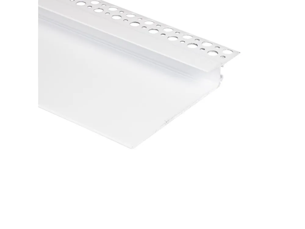 Vysoce Kvalitní Hliníkový profil AM pro sádrokarton, 19x119mm, včetně mléčného difuzoru, bílý 200cm