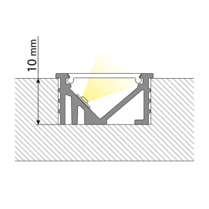 Vestavný hliníkový profil VK 21x11mm včetně mléčného difuzoru 200cm Novinka