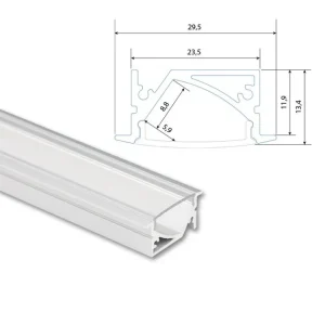 Vestavný hliníkový profil VA 30x14mm, včetně černého difuzoru 200cm Akční Nabídka