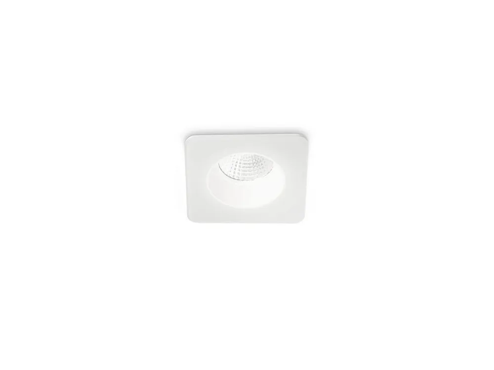 LED Stropní zápustné bodové svítidlo Ideal Lux ROOM-65 SQUARE WH 252049 8W 800lm 3000K IP65 10cm hranaté bílé - IDEALLUX Koupit Online