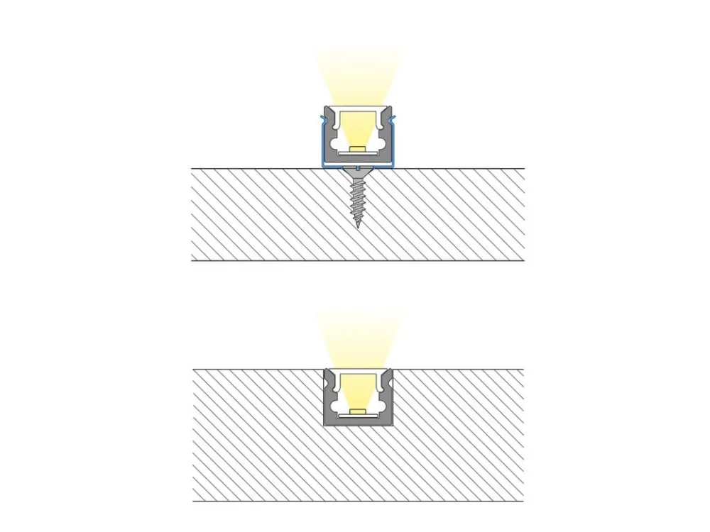 Nejprodávanější Přisazený hliníkový profil PT černý, 10x8 mm, včetně matného difuzoru 2m
