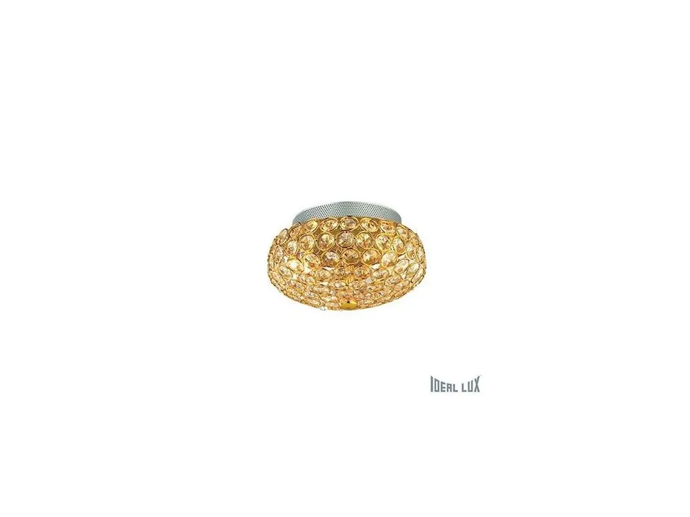 Stropní a nástěnné svítidlo Ideal Lux King PL3 oro 075402 - IDEALLUX Nejlepší Volba