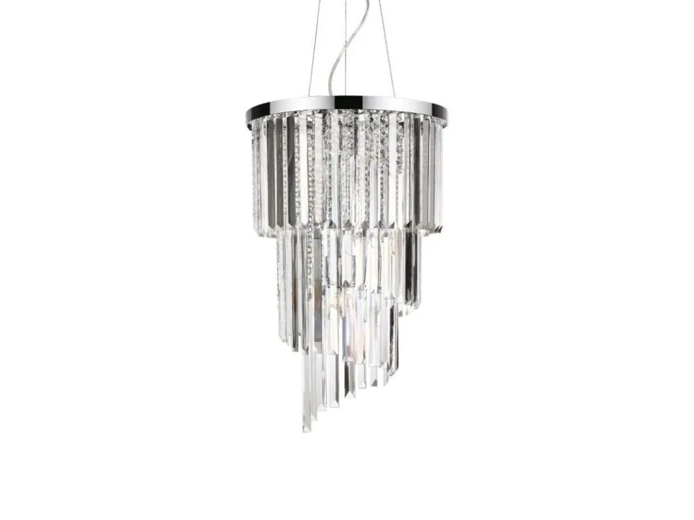 Super Cena Závěsné svítidlo Ideal Lux Carlton SP8 cromo 117737 40cm chromové E14 8x40W - IDEALLUX