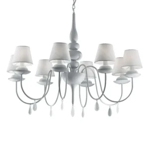 Akční Nabídka Závěsné svítidlo Ideal Lux Blanche SP8 bianco 035574 bílé 92cm 8x40W - IDEALLUX