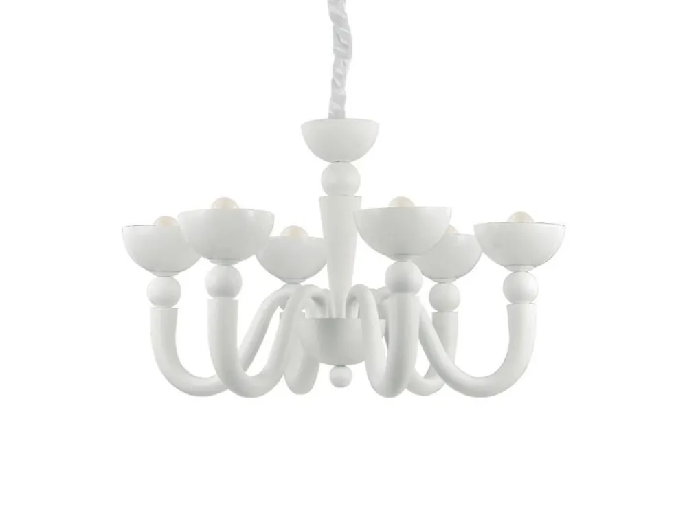 Závěsné svítidlo Ideal Lux Bon Bon SP6 bianco 093994 bílé 80cm - IDEALLUX Rychlé Dodání