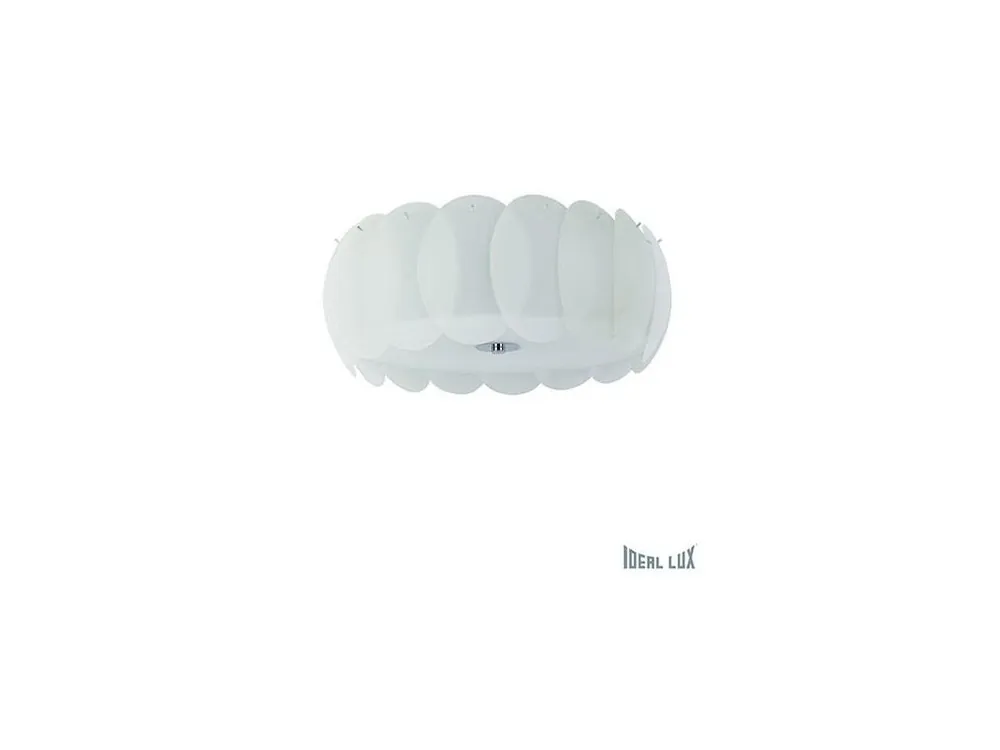 Cenově Výhodný Stropní svítidlo Ideal Lux Ovalino PL8 bianco 094014 bílé 52cm - IDEALLUX