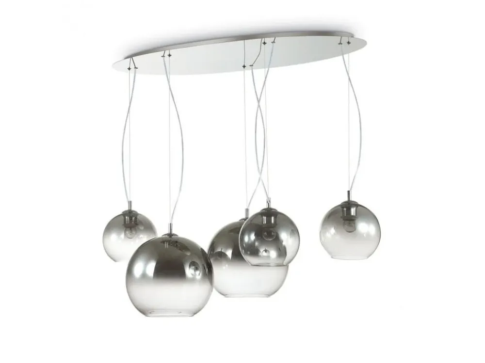 Ověřený Závěsný lustr Ideal Lux Discovery Fade SP5 138305 šedý 107cm - IDEALLUX