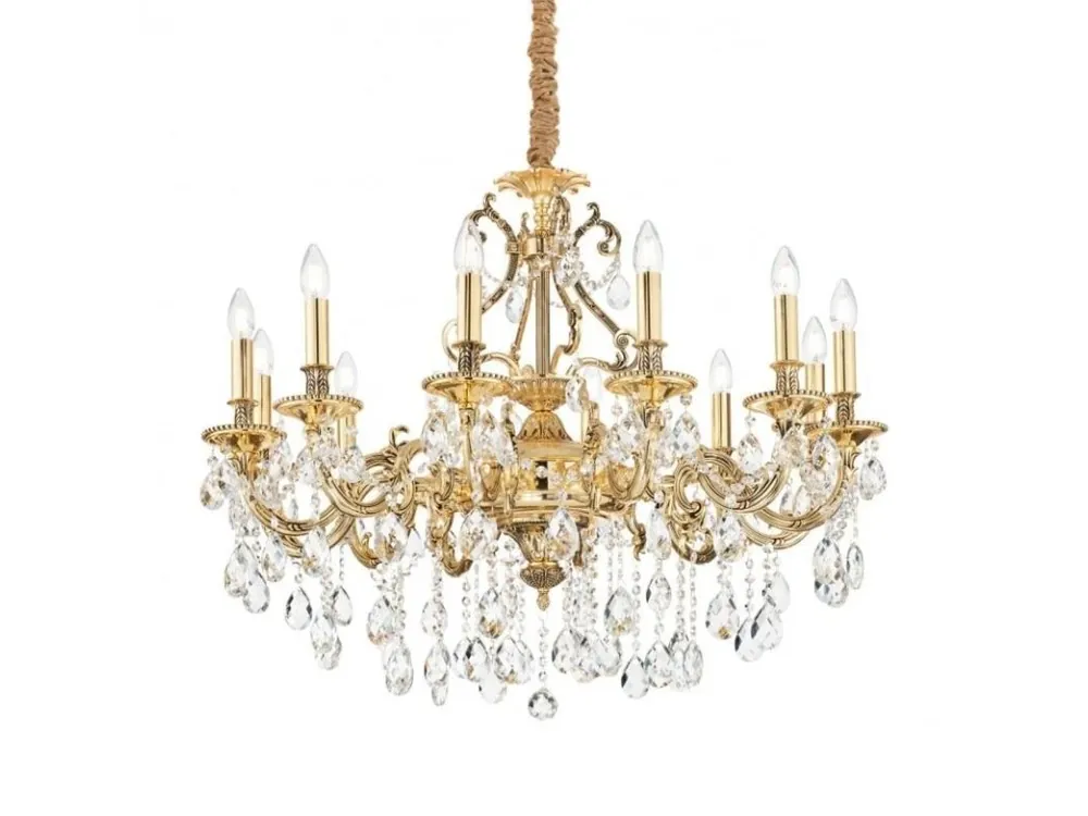 Závěsné svítidlo Ideal Lux Gioconda SP12 oro 164960 zlaté 90cm - IDEALLUX Dokud Zásoby Vydrží