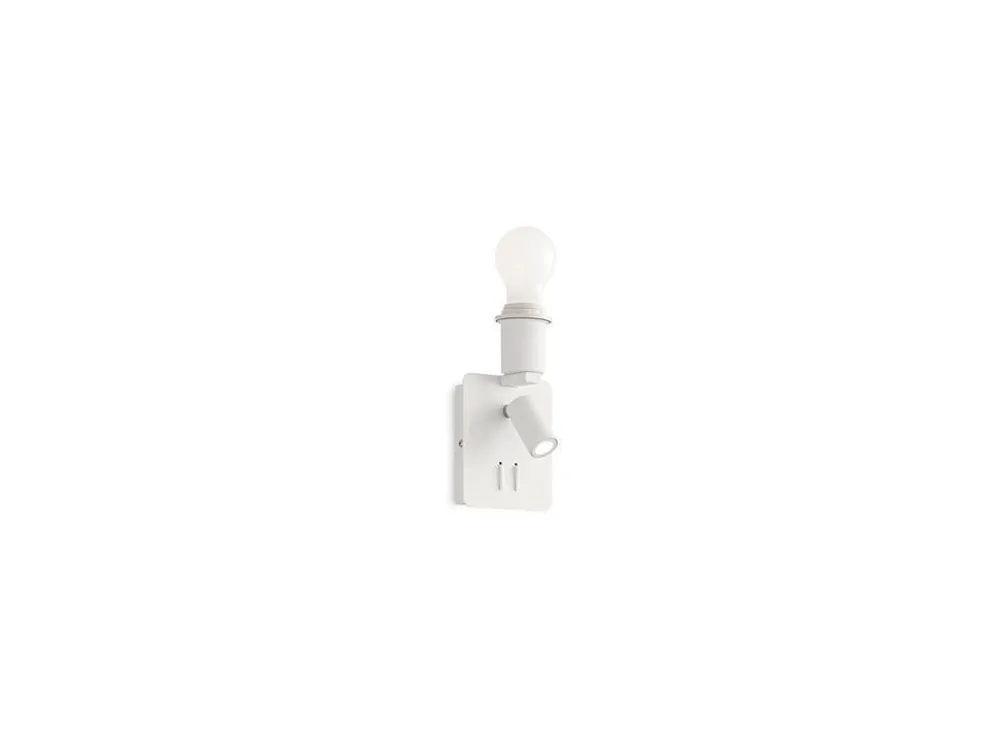 LED Nástěnné svítidlo Ideal Lux Gea MAP2 Square Bianco 239521 3W 130lm 3000K E27 1x60W IP20 hranaté bílé - IDEALLUX Víkendová Akce