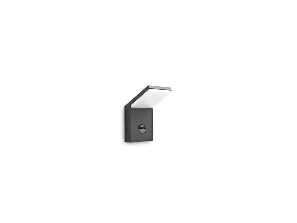 LED Venkovní nástěnné svítidlo Ideal Lux Style AP Sensor Antracite 3000K 246864 9,5W 640lm IP54 antracitové - IDEALLUX Aktuální
