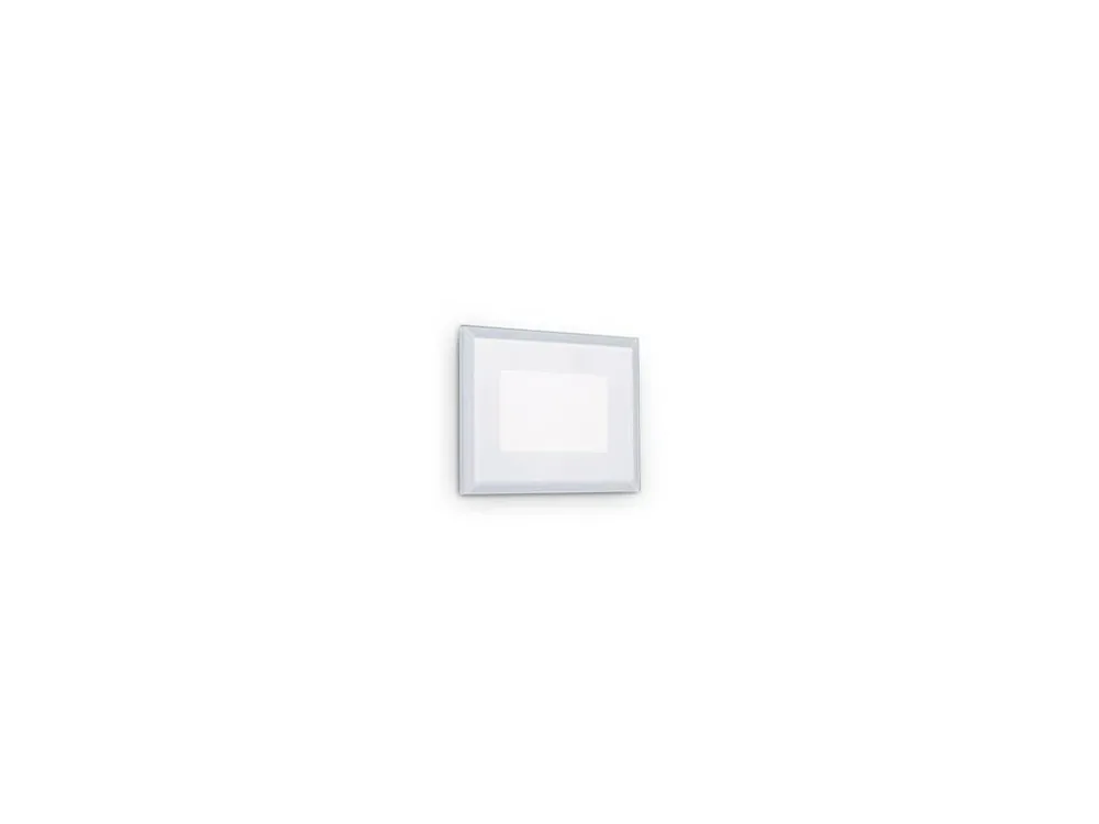 Tovární Cena LED Venkovní nástěnné zápustné svítidlo Ideal Lux INDIO RECESSED 05W 255781 5W 585lm 3000K IP65 10,5cm bílé - IDEALLUX