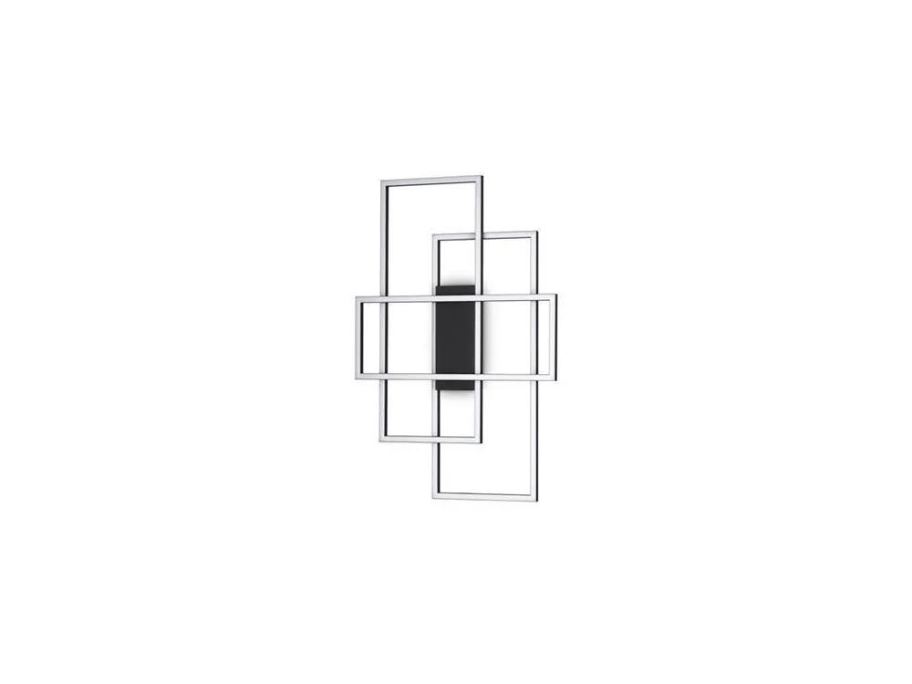 Nejlepší Volba LED Stropní a nástěnné svítidlo Ideal Lux FRAME PL RETTANGOLO NERO 270661 31W 2700lm 3000K IP20 41cm černé