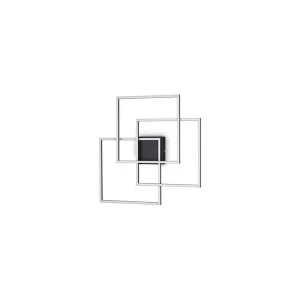 Autentický LED Stropní a nástěnné svítidlo Ideal Lux FRAME PL QUADRATO NERO 270678 35W 3200lm 3000K IP20 59cm černé